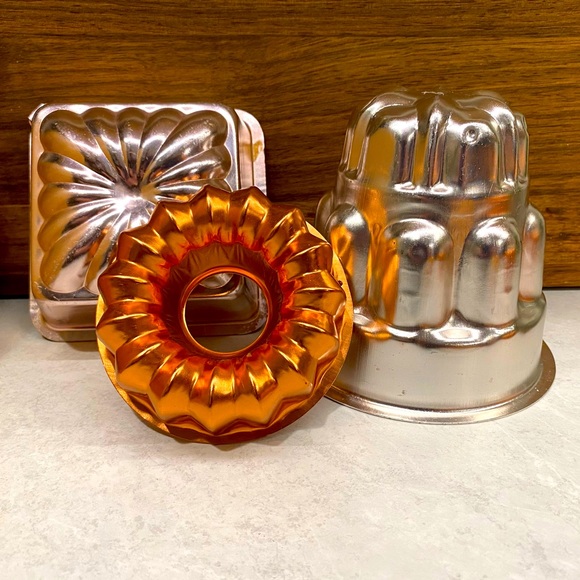 Vintage Kitchen Vtg Trio Of Mixesmetal Jello Molds Use Andor